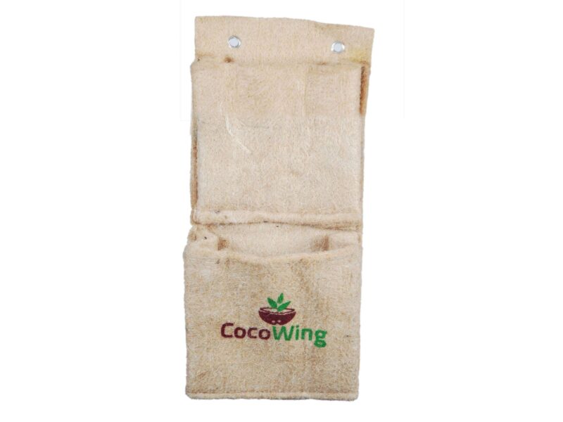 CocoWing Jute Grow Bag,Wall Mounted with 2 pockets - Image 2