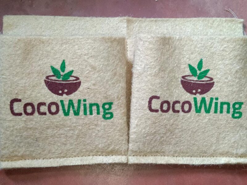 Two Pocket Horizontal Wall Mounted Jute Grow Bag by CocoWing - Image 2