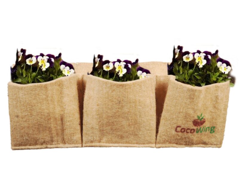 CocoWing 3 Pocket Horizontal Hanging Planter-Vertical Garden - Image 2