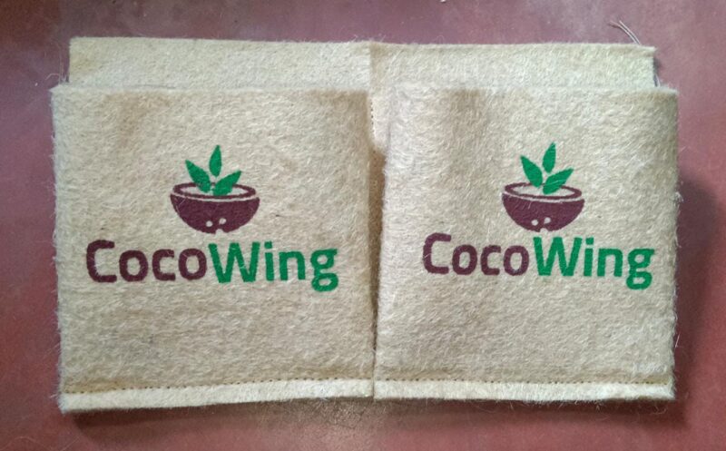 CocoWing: 2-Pocket Jute Planter - Grow Herbs, Flowers, & More - Wall Mounted - Image 2