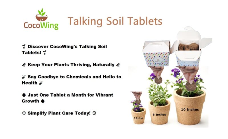 Cocowing: 6 pcs Talking Soil Tablets Rich in Organic Manure for Plants in Home Garden - Image 2